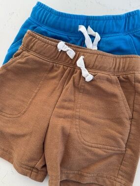 Cat & Jack Brown and Blue Pull-On Shorts Set